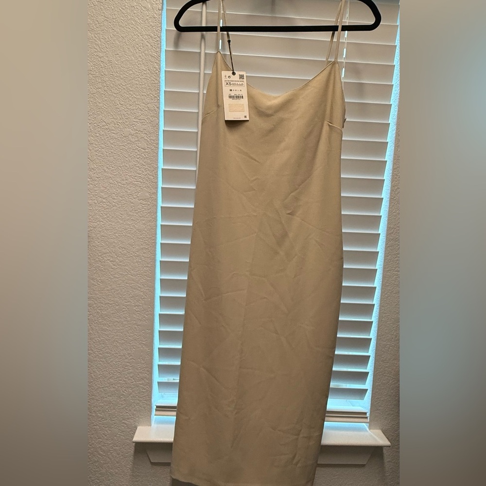 Zara Light Tan Slip Dress - NWT
